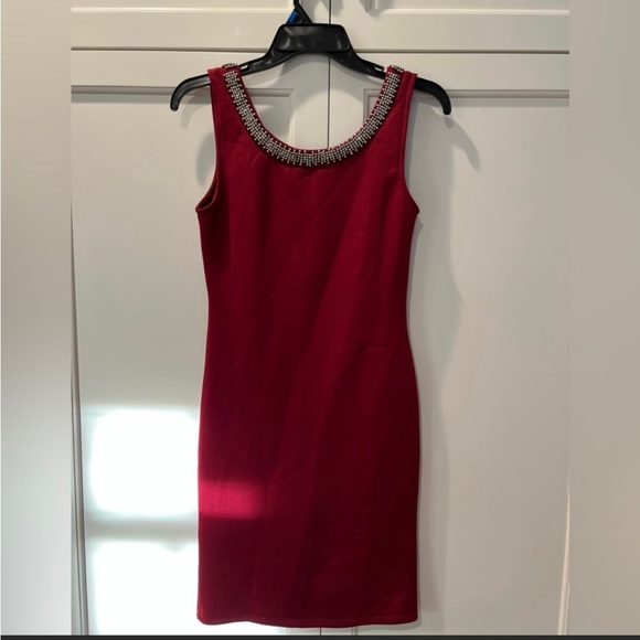 zinga Dresses & Skirts - Zinga Dress mini studded open v back sz Small